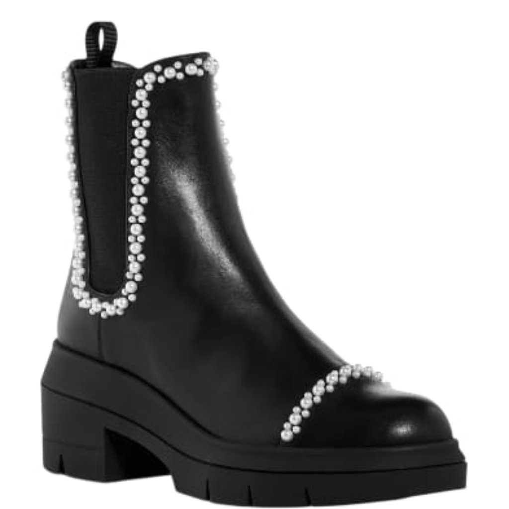 Stuart Weitzman Norah Demi Pearl Embellished Chelsea Booties, Us 10.5 B